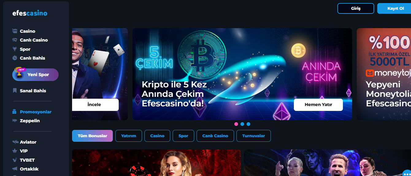 Efes Casino Bonusları